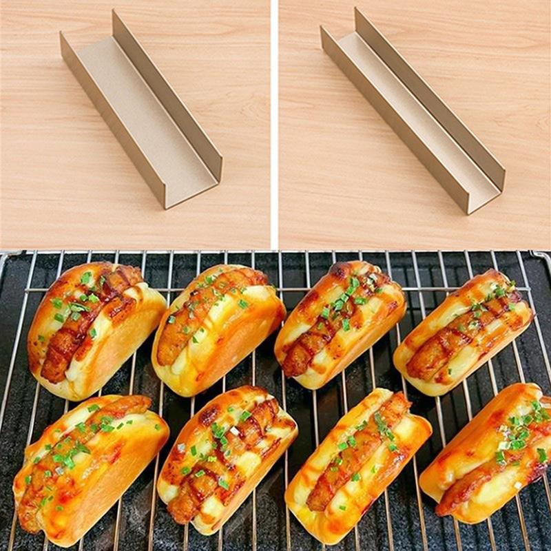 Multifunctional Non-Stick U-Shape Cookie Mold Carbon Steel Non-Stick Diy Pork Chop Bun Mold Rectangle Homemade Bread Mold Cake