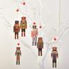 9Pcs/Set Wooden Nutcracker Soldier Christmas Tree Hanging Ornaments Xmas Puppet Decor Supplies