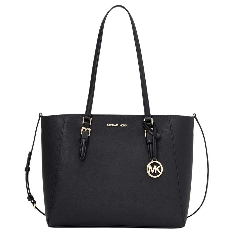 Michael Kors Charlotte Логотип бренда Застежка-молния Сумка-тоут Три в одном Сумка-тоут Сумка для покупок Кожаная сумка через плечо Большая женская Черная