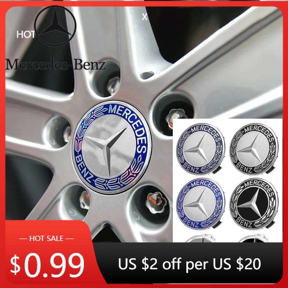 Car Sticker 2026 New For Benz Auto 75mm Wheel Center Hub Cap Badge Decoration Accessories for Mercedes Benz Maybach W204 W205 W2