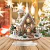 Acrylic Gingerbread House Ornaments Christmas Table Decor, Tree Ornaments, for Desk Waterproof Holiday Desktop Decorations Living Room Bedroom Office