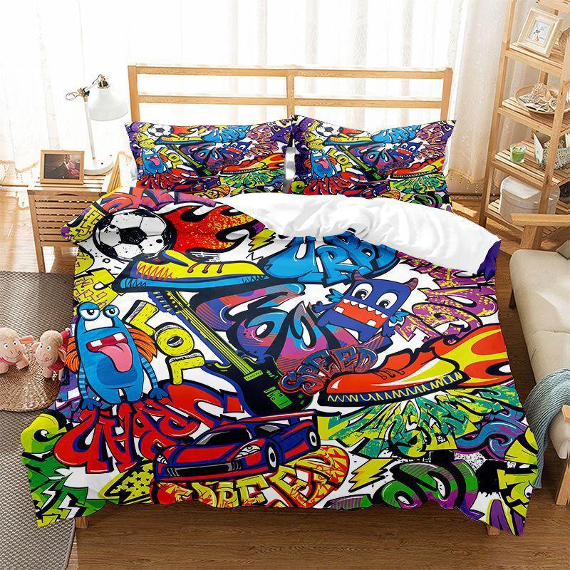 Fashion Technology Printing, 3D Digital Printing, Bedding, Duvet Covers, Pillowcases, Three-piece Sets