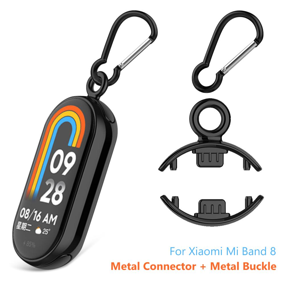 Necklace for Mi Band 8 Pendant Chain Buckle for Xiaomi Band8 Hanging Metal Chain Neck Strap Stainless Steel Pendant Bracelet