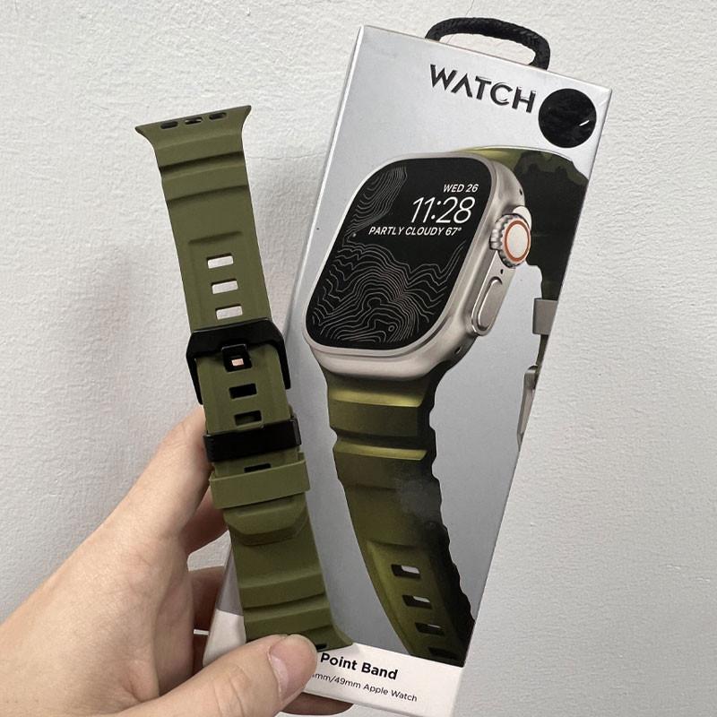 Силиконовый Ремешок Спортивный Браслет для iWatch Ultra2 Apple Watch 10/9/8/1/2/3/4/5/6/7 46мм 49мм 45мм Для Watch 41 44 40 38 42мм