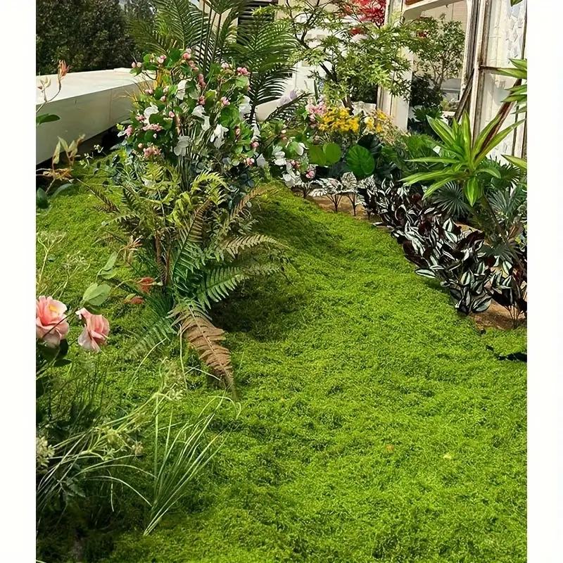 100cm*100cm Artificial Moss Carpet Aquascape Bionic Turf Fake Moss Micro-Landscaping Arrangement Lawn Bonsai Potted Plants Pavem
