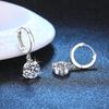 Серьги-гвоздики с муассанитом 1 карат / 2 карата / 4 карата, серебро S925, оригинальные серьги-подвески, свадебные украшения для невесты, для женщин