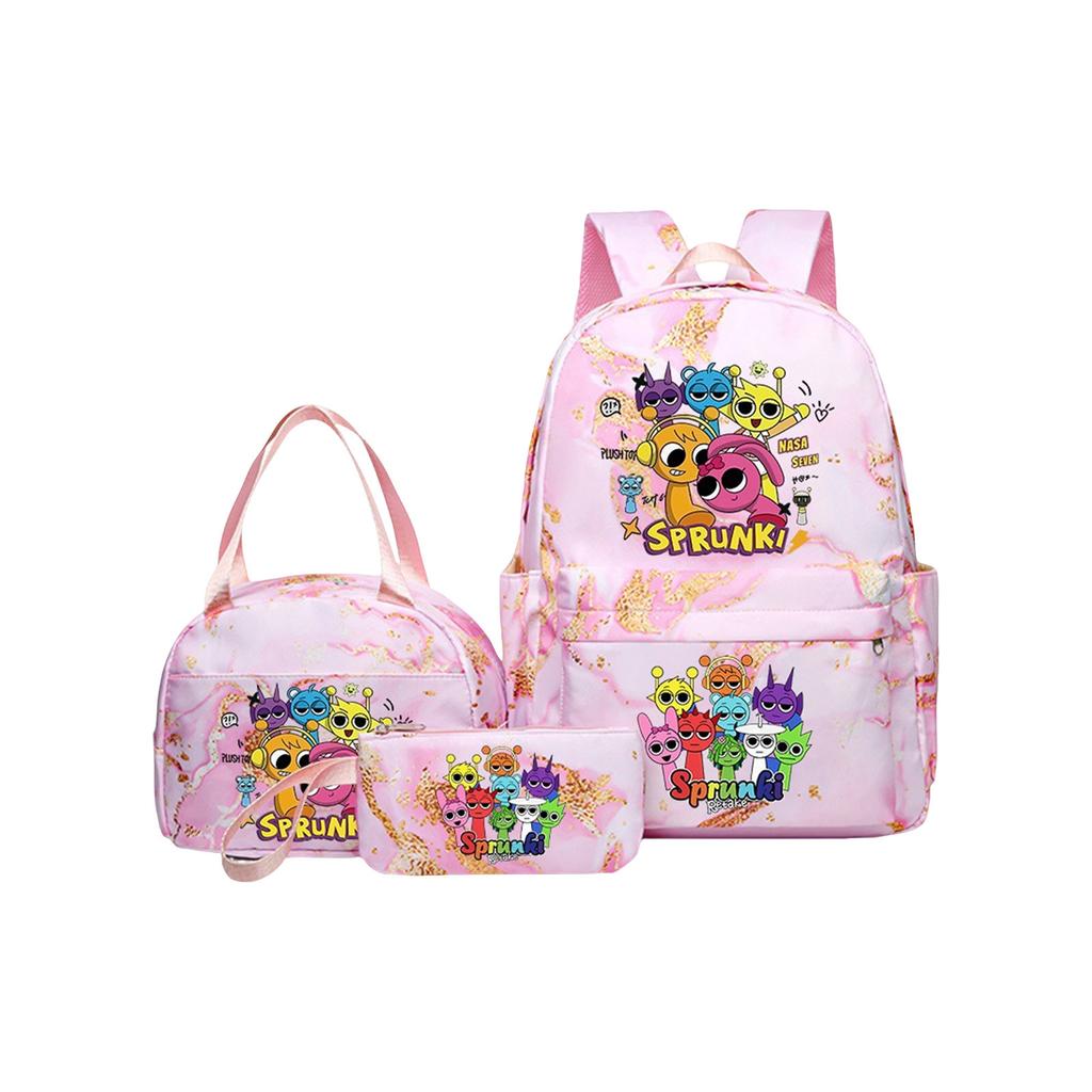 Аниме Периферийный Рюкзак с Принтом, Персонализированная Сумка для Хранения Рюкзака, Набор из Трех Предметов: Рюкзак, Сумка через Плечо, Пенал, Школьные Принадлежности