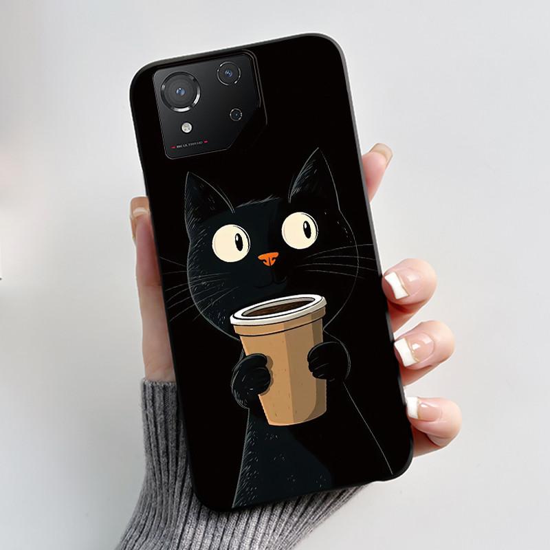 Чехол для Asus ROG Phone 8 Phone8 ROG8 Pro Чехол Роскошный Дракон Милый Крутой Мальчики Девочки Тонкий Черный Матовый Мягкий ТПУ Защитная Задняя Крышка