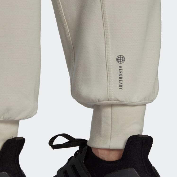 adidas Женские вязаные брюки-джоггеры Белые С умеренной манжетой HK2364