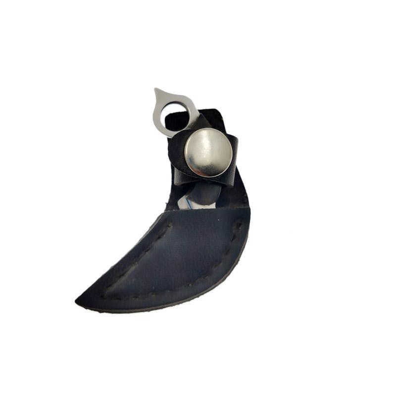 Swayboo, брелок с деревянной ручкой из нержавеющей стали, нож-когти, крошечный мини-портативный нож EDC с фиксированным лезвием, нож для рукоделия, подарок с кожаным чехлом