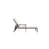 Chaise longue de piscine réglable en aluminium antirouille avec coussin imperméable beige (première édition)