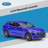 1/24 WELLY Maserati Levante SUV Alloy Car Model Diecasts Metal Toy Vehicles Car Model High Simulation Collection Childrens Gifts