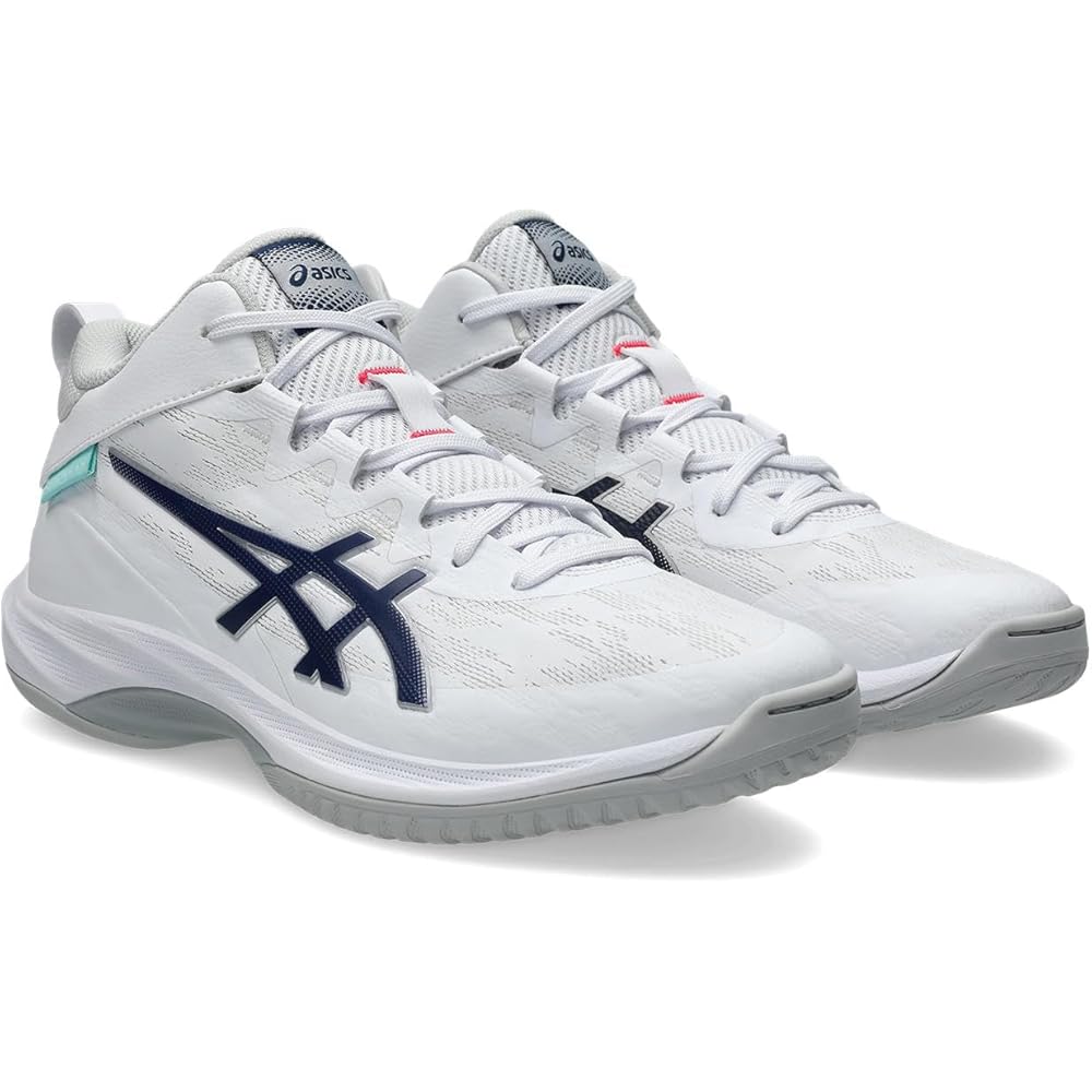 Asics GELHOOP V17 Unisex Basketball Shoes White Blue 25.5 cm 4E Width