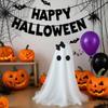 Сделай сам Хэллоуинский призрак сборка Жуткие Хэллоуинские призрачные украшения Уличный светящийся призрак в шляпе ведьмы Внутри Сад Дерево Снаружи