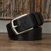 Ремень мужской корейский стиль простой модный первый слой коровьей кожи с масляным воском пряжкой универсальный легкий роскошный повседневный джинсовый ремень