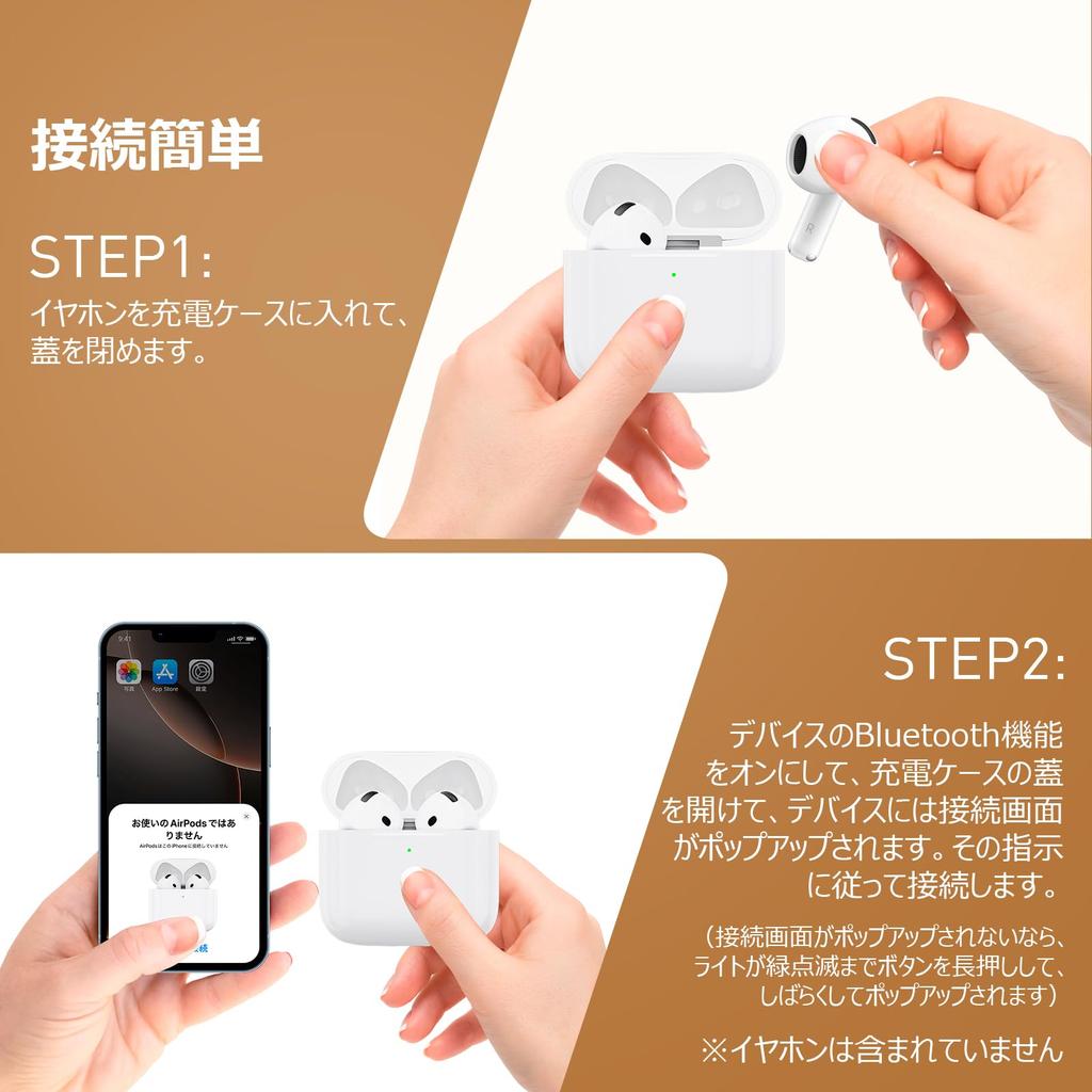 Зарядный кейс PIAQEIOZ, совместимый с AirPods AirPods 4, Запасной зарядный кейс для AirPods 4-го поколения, Зарядка Bluetooth, Беспроводная зарядка 4,