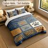 Dog Theme Personalized 3Pcs Bedding Set Custom Text & Name 1 Sheet 2 Pillowcases Household Bedding 1pc