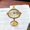 Старинные латунные двухсторонние настольные часы – 22 см