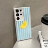 Для Samsung Galaxy S25 S22 Ultra Plus S21 FE S24 S23 Ultra Plus FE Лазерный Чехол для Телефона Лимонно-Розовый Синий Полосатый Ретро Дизайн Чехлы