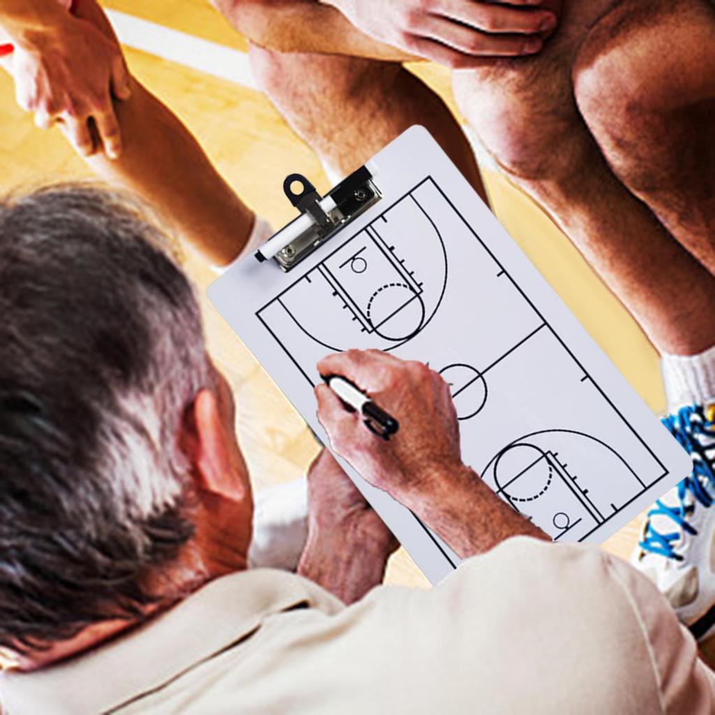 Basketball Coaching Board, Coaches Clipboard, Referees Gear Dried Erase Marker Training Aid Strategy