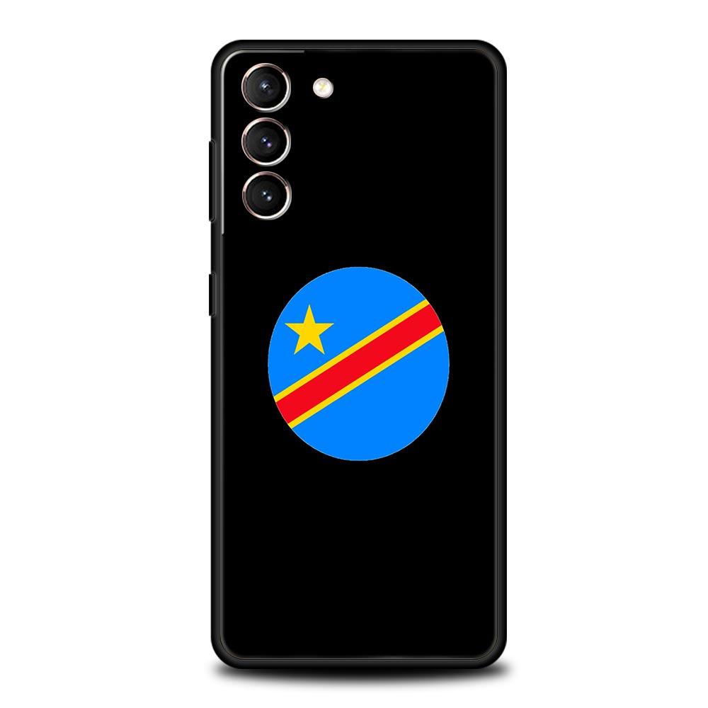 Чехол для телефона с флагом Конго для Samsung Galaxy S24 S23 S22 S20 Ultra S21 FE 5G S10 S9 Plus S10E S8 Мягкий силиконовый чехол