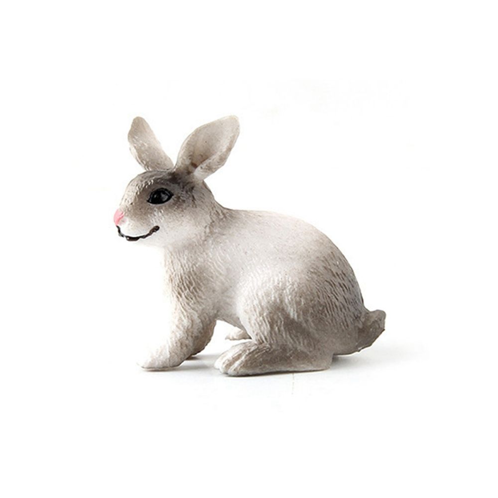 Rabbit Desktop Ornaments Simulated Zoo Rabbit Model Animal Figurine Home Decor Educational Toys