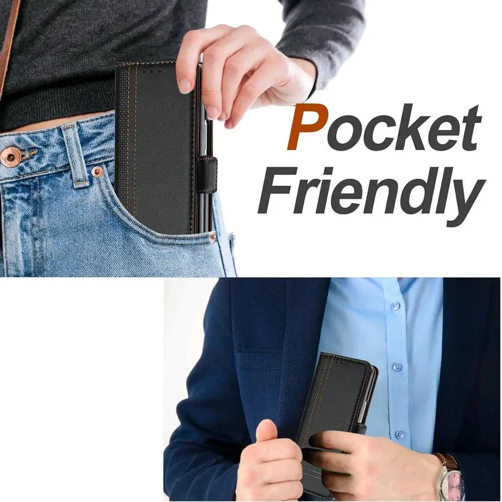 Для Samsung Galaxy Z Fold 7 6 5 4 3 5G Роскошный чехол Магнитная кожаная книжка Чехол-книжка Samsung Z Fold7 Чехол ZFold 7 Fold6 5 Чехол для телефона