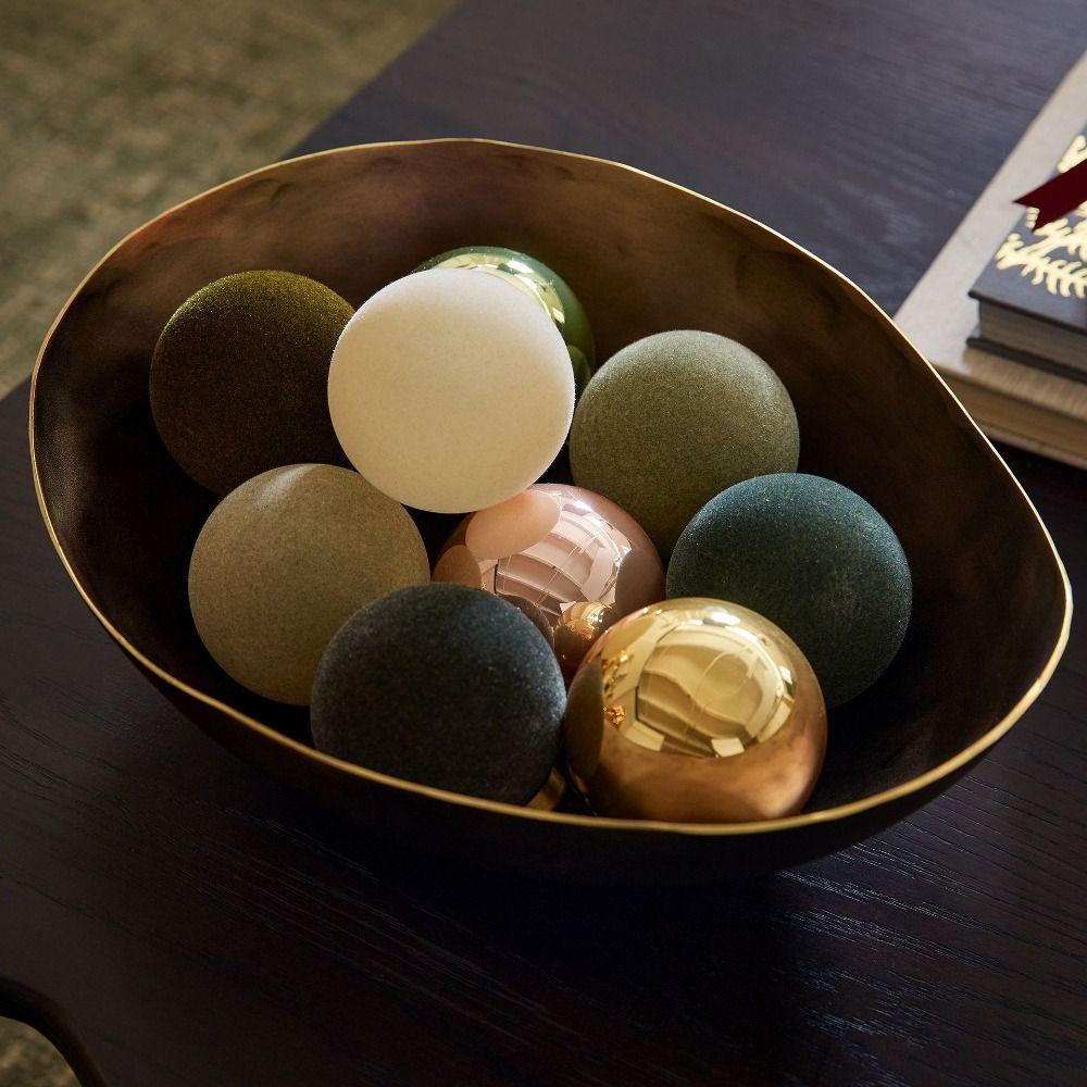 9pcs 8cm Velvet Christmas Ball Pendant Shatterproof Flocking Christmas Hanging Balls Reusable Xmas Tree Ornaments Party Favors