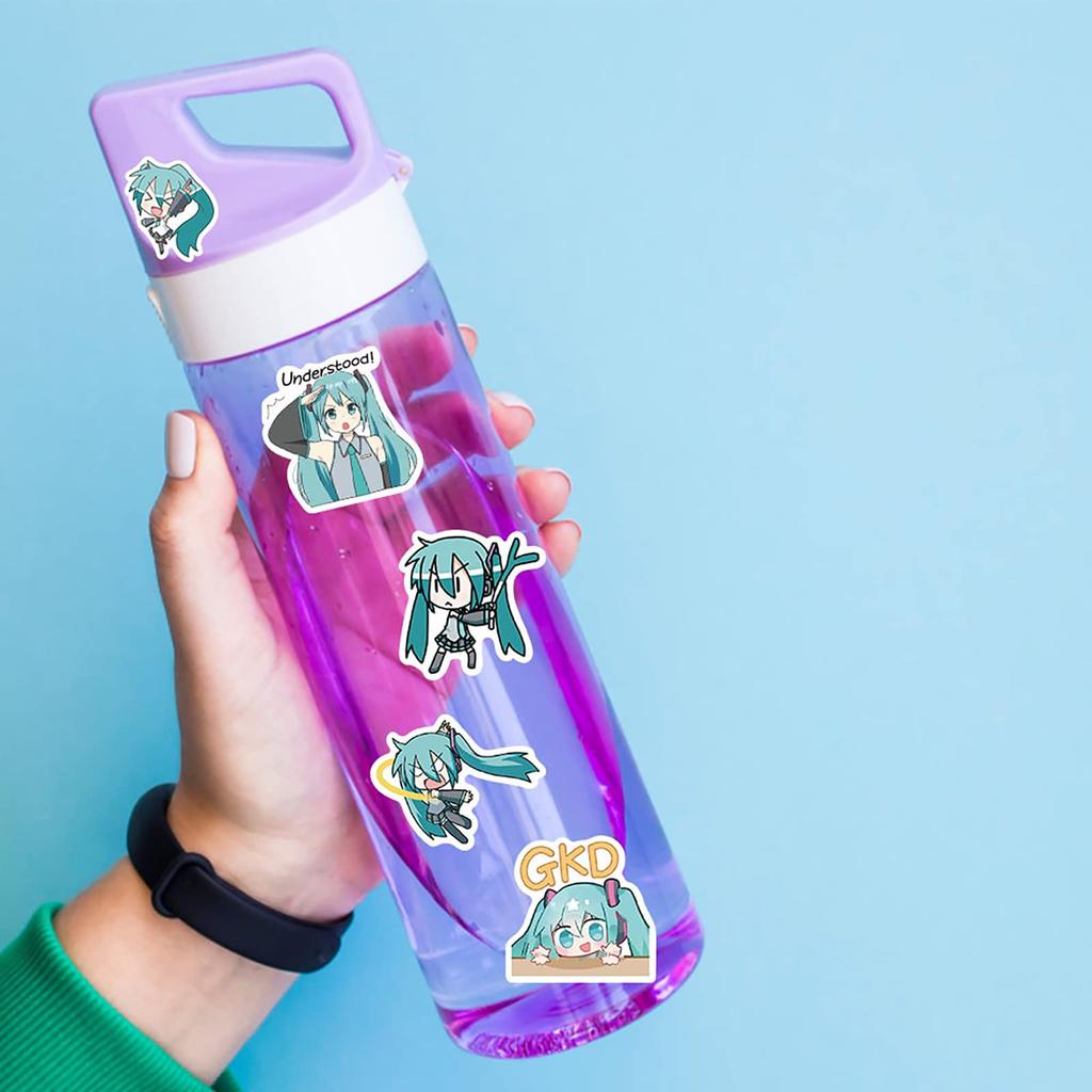 Kolergam Наклейка Hatsune Miku Милые аниме-наклейки для планера Hatsune Moe Популярное аниме Стильные водонепроницаемые граффити Популярные DIY-наклейки для воды