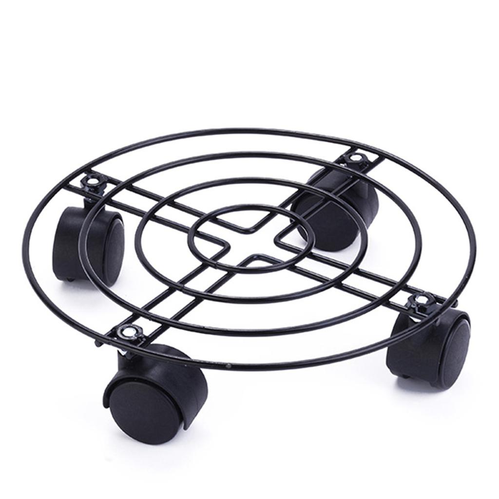 Сверхмощная железная подставка для растений в горшках с колесами, круглая стойка для цветочного горшка для использования в помещении и на открытом воздухе