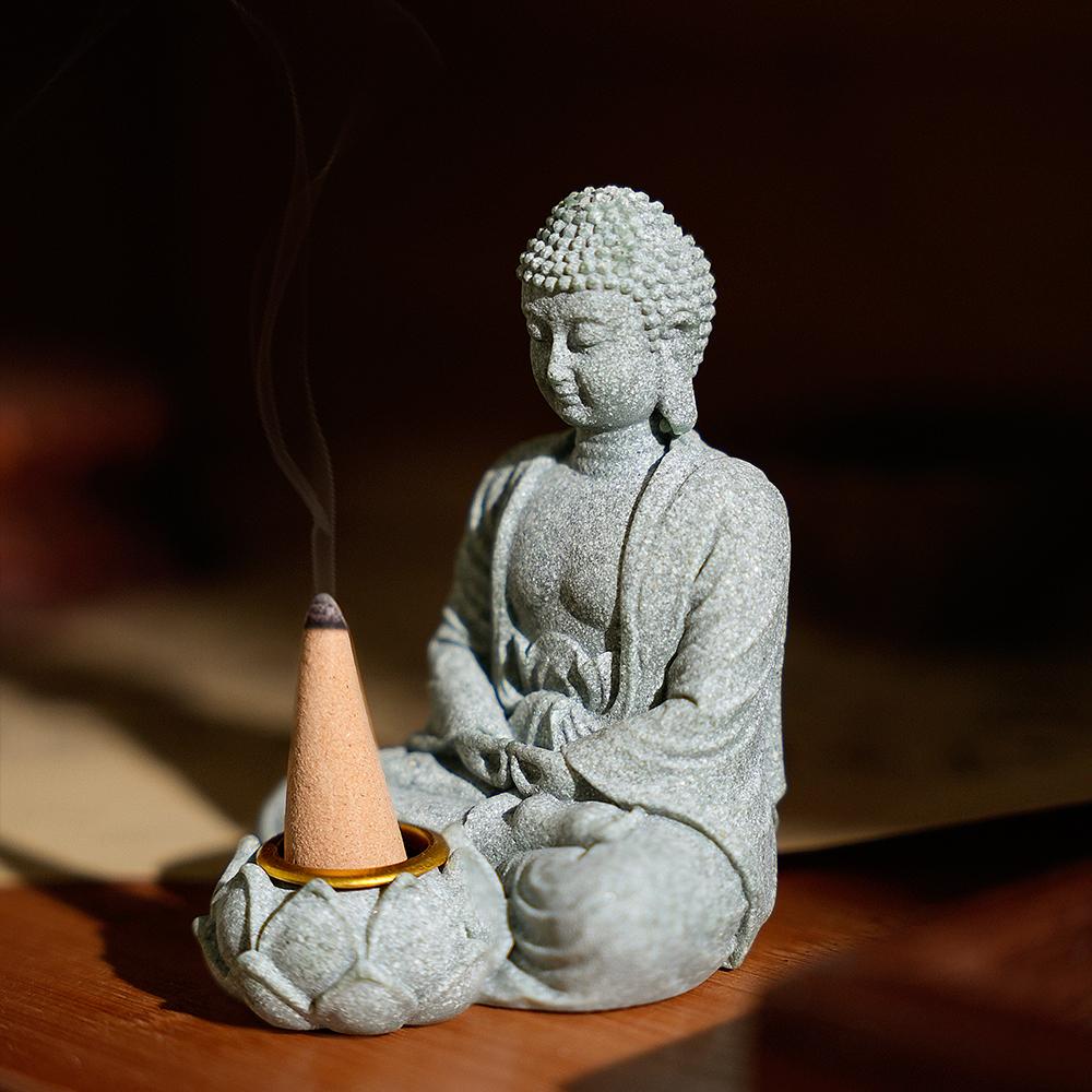 Бытовые ароматерапевтические украшения новые китайские новые украшения гостиная дзен чай настольные поделки маленькая скульптура сидящего Будды