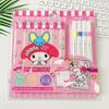 Sanrio Hello Kitty Melody Kuromi Блокнот для рисования Четырехцветный акварельный маркер Мультяшный граффити Раскрашивание Акварельная живопись Подарок