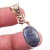 Натуральный содалит 925 пробы стерлинговое серебро двухцветный кулон 1,75" S9T48