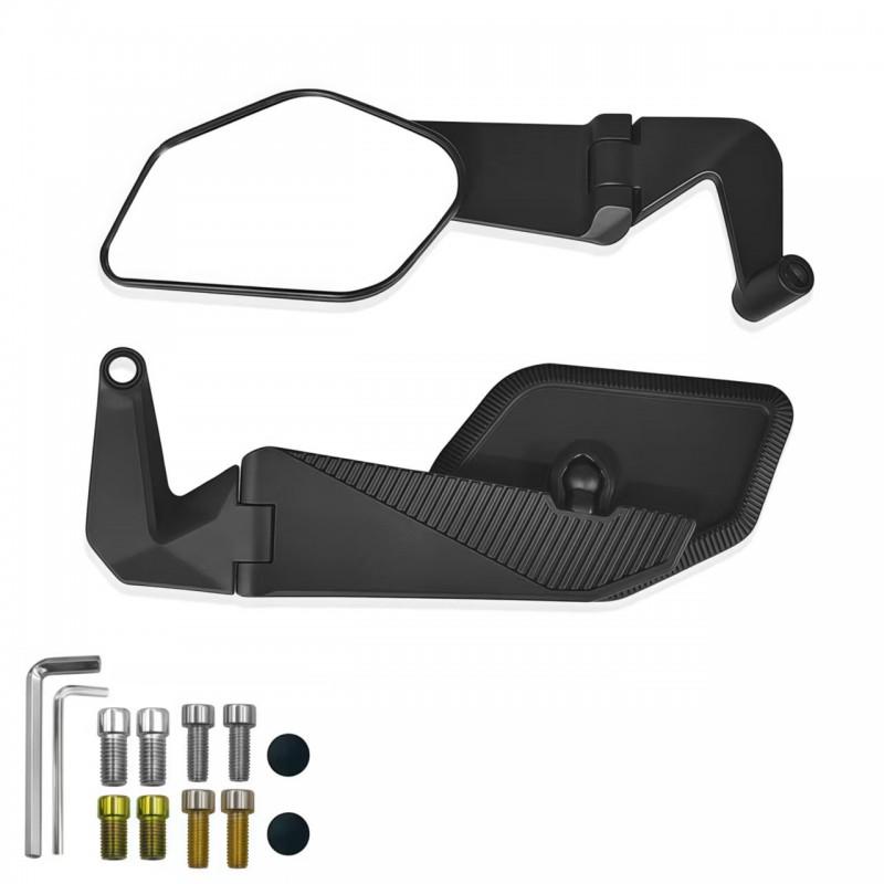 Universal Motorcycle Rearview Mirror With Wide-Angle Windshield Wing Niu Ninebot Zeeho Kawasaki Compatible