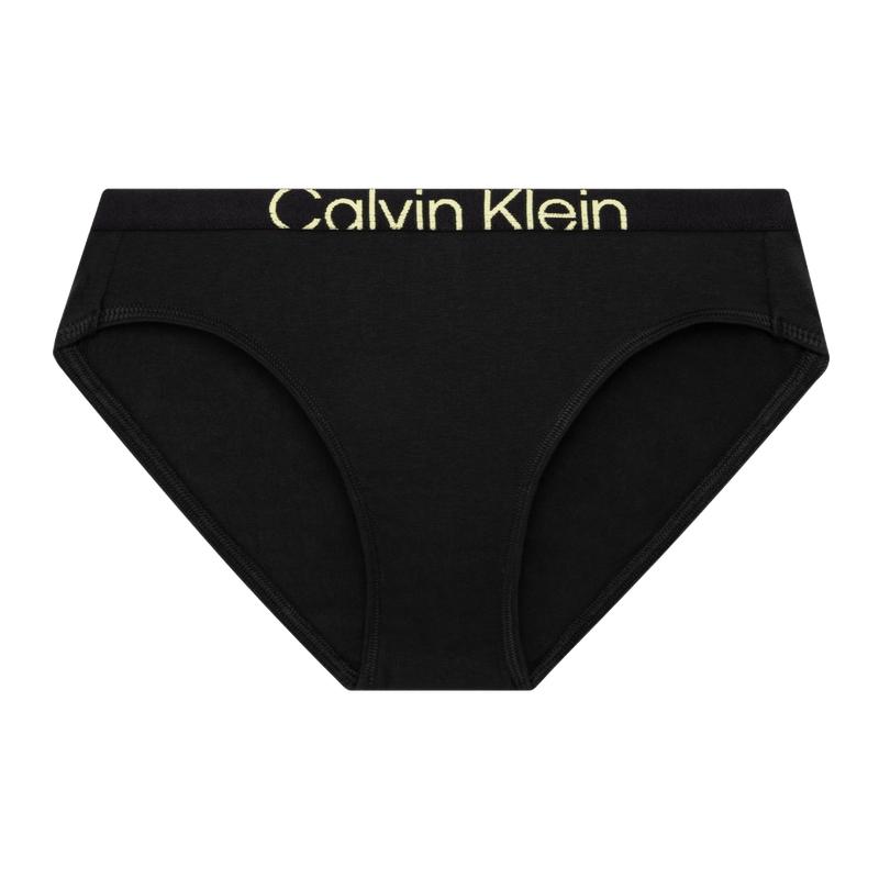 Calvin Klein Minimalist Jacquard Breathable Sexy Bikini Thong Women Underwear Space-Black QF7403ADUB1