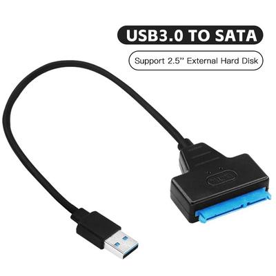 Кабель SATA на USB 3.0 / 2.0 до 6 Гбит/с для 2,5-дюймового внешнего жесткого диска SSD Адаптер SATA 3 22-контактный Шнур USB 3.0 на SATA III