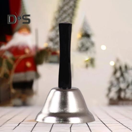Christmas Hand Bell Wooden Handle Jingle Bells Clear Tone Handbell for Santa Claus Attraction Attention School Wedding Party Supplies