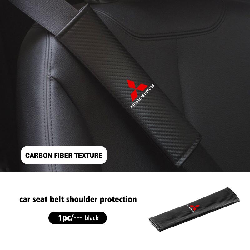 For Mitsubishi 1/2PCS Car Seat Belt Covers Shoulder Cushion Protector Pad Outlander Lancer Eclipse Mirage Xpander Attrage
