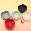 Reusable Baking Basket Air Fryer Silicone Liner Non Stick Foldable Tray Pot for Family Kitchen Use
