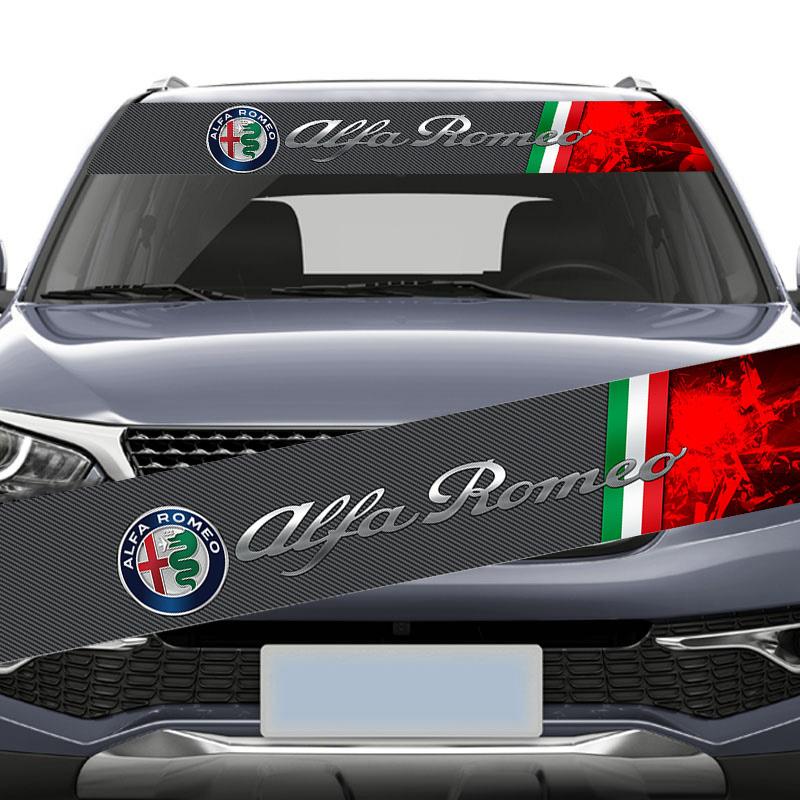 for Alfa Romeo Giulia GT Giulietta 156 159 155 Mito Stelvio Tonale Brera Spider Car Windshield Reflective Sticker Decals neg855