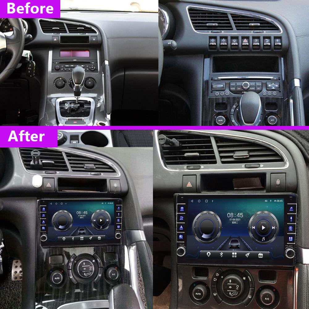 Для Peugeot 3008 2009-2015 с кнопкой Android автомобильный радиоприемник мультимедийный плеер навигация стерео GPS 2 Din 1 + 16 ГБ