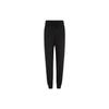 Drawstring Waist Reflective Letter Print Fleece Joggers Women Bottoms Black 4WF2P612-001