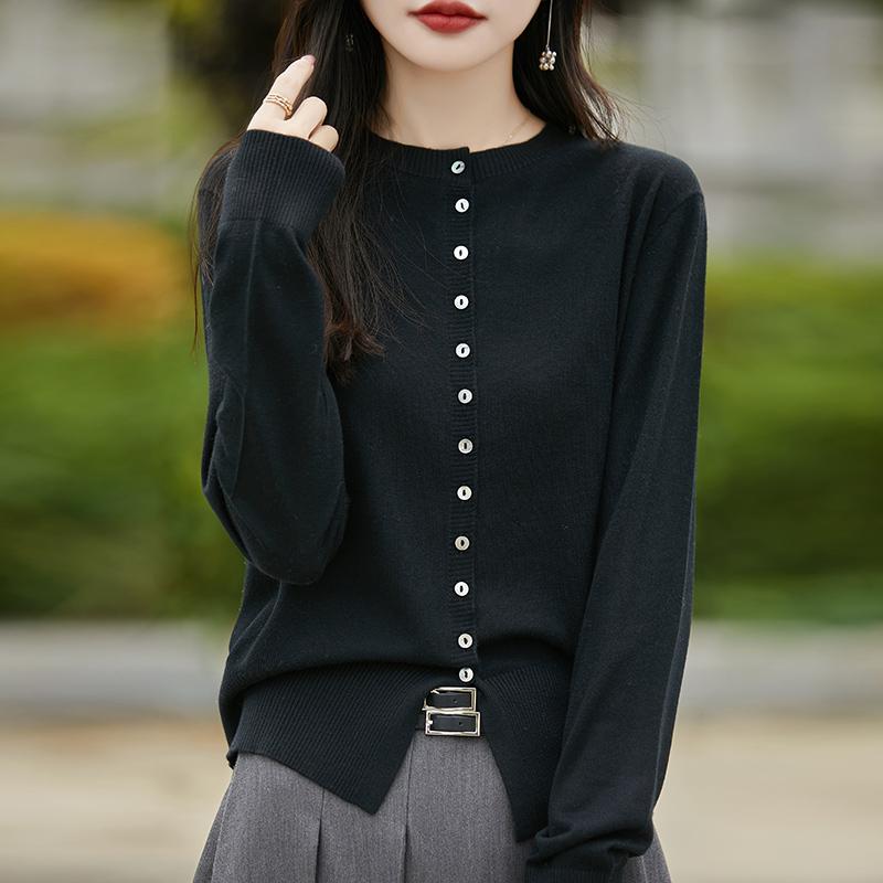 Женский легкий кардиган из 50% шерсти и 50% шелка Mulberry — универсальный трикотаж на все 4 сезона для комфорта и стиля в любое время года