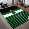 Borussia Mönchengladbach Flannel Pattern Square Carpet,Area Rug,Carpet Rug for Living Room Bedroom Sofa Playroom Decor,Non-slip Floor Mat
