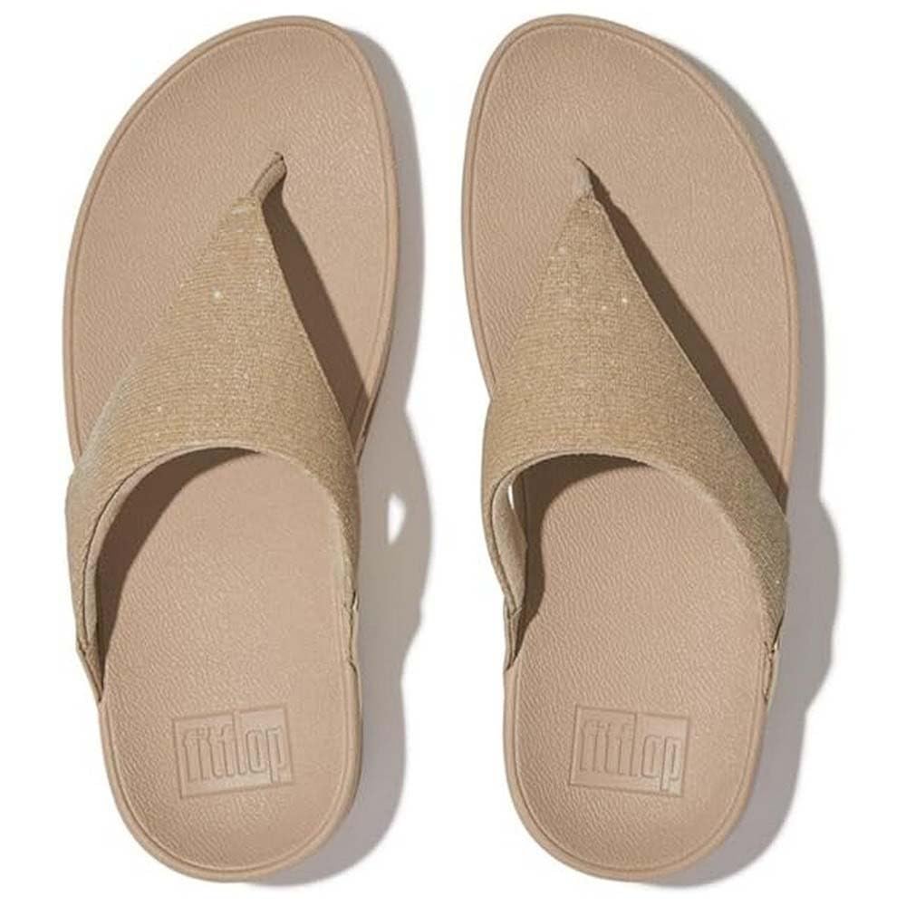 Fitflop Lulu Shimmerlux Шлепанцы с перемычкой для пальца см, Женские, Бежевый, 24.5