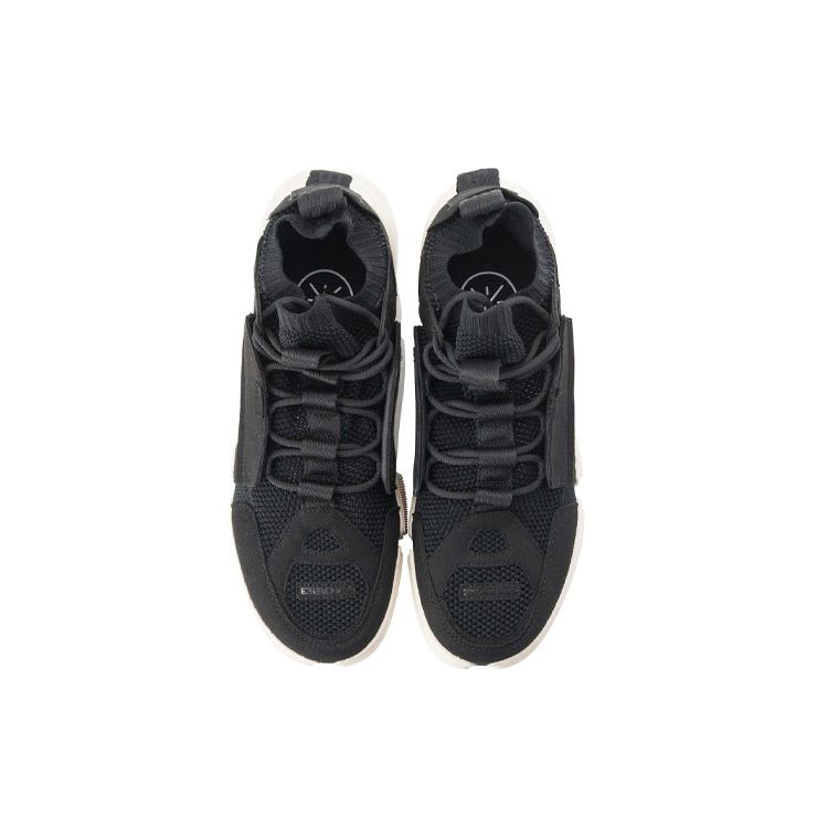 Баскетбольные кроссовки Li Ning Wu Dao, легкие, прочные, нескользящие, средней высоты, в стиле ретро, женские кроссовки черного цвета AGBN048-1