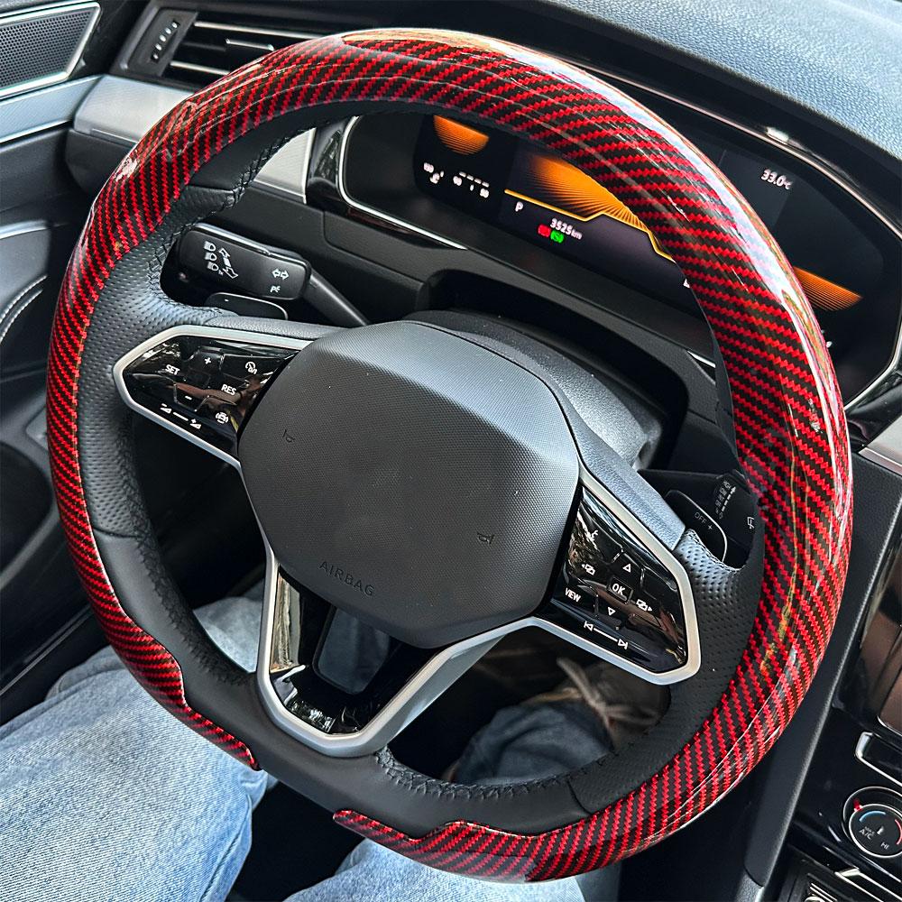 For Suzuki Steering Wheel Cover Carbon Fiber For Swift Vitara S-Cross Dzire Baleno Ertiga Alto Jimny Carry Car Accessories