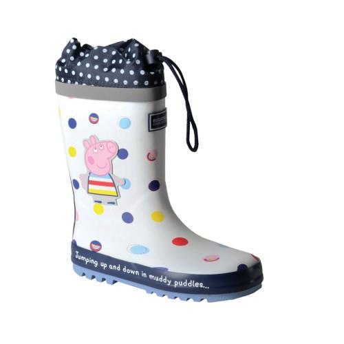 Peppa Pig Childrens/Kids Splash Polka Dot Wellington Boots