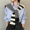 New Match Color  Knitted Striped All-Matching Fashion Decoration  Plus-Sized Neck Protection Shoulder Shawl Fashion Casual