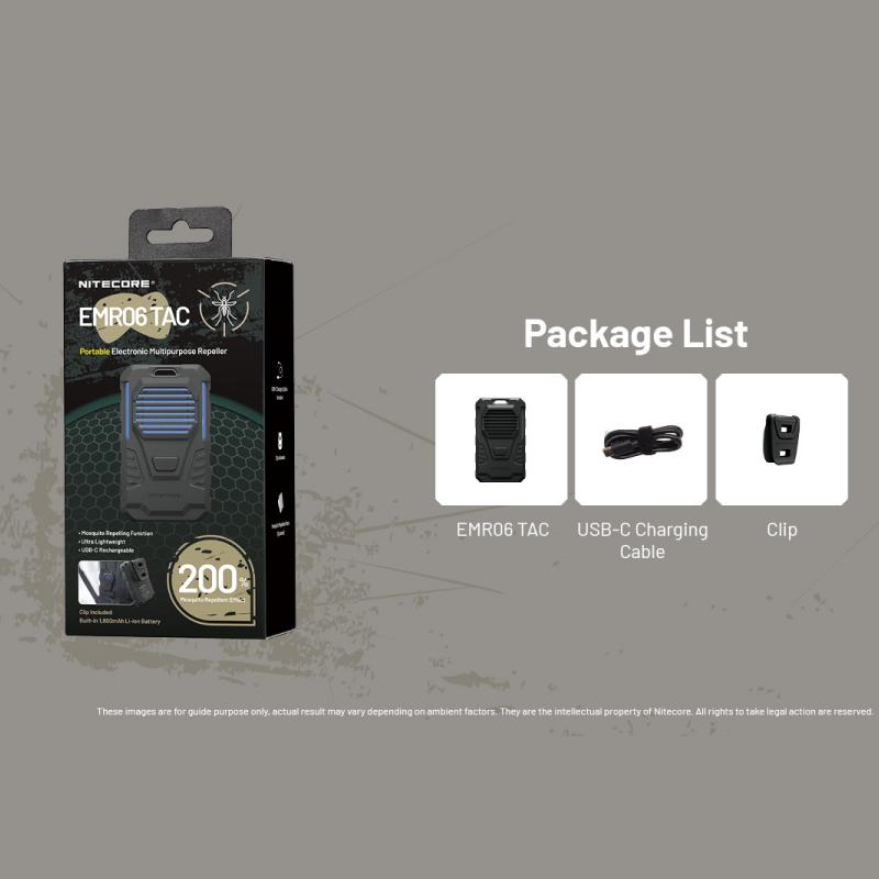 NITECORE EMR06 TAC Portable Electronic Multipurpose Repeller Built-in 1,800mAh Battery